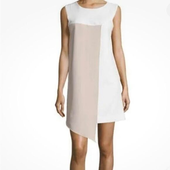 Milly cream and beige color block shift dress size 6 - Picture 2 of 14